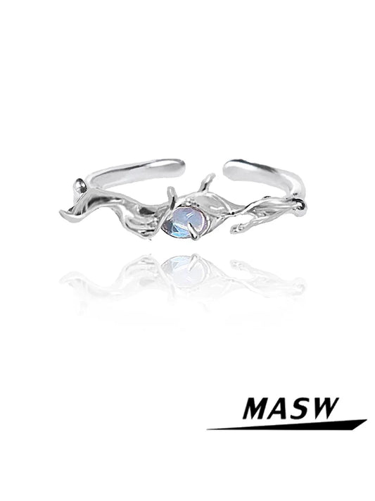 White Moonlight Irregular Ring