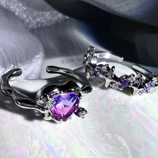 "Fantasy Starry Sky" Purple Ring