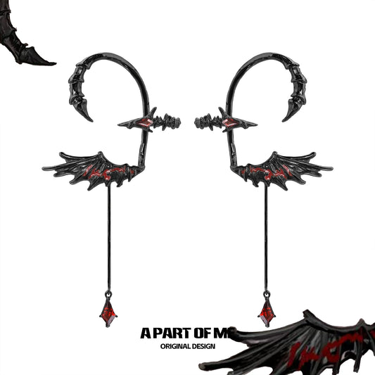 Dragon Wing Fringe Ear Cuffs