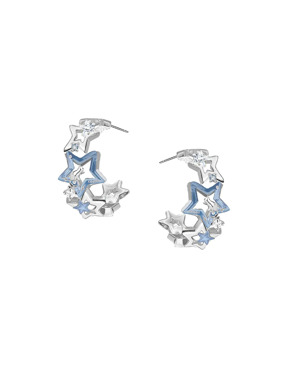 Mystic Blue Star Earrings