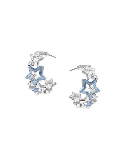 Mystic Blue Star Earrings