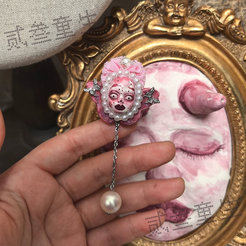 Earrings & Ear Cuffs-Ersan Tongsheng Original Handmade Spicy Sweet Niche Design Long Bead Chain Earrings Personalized Girl Fashion Earrings