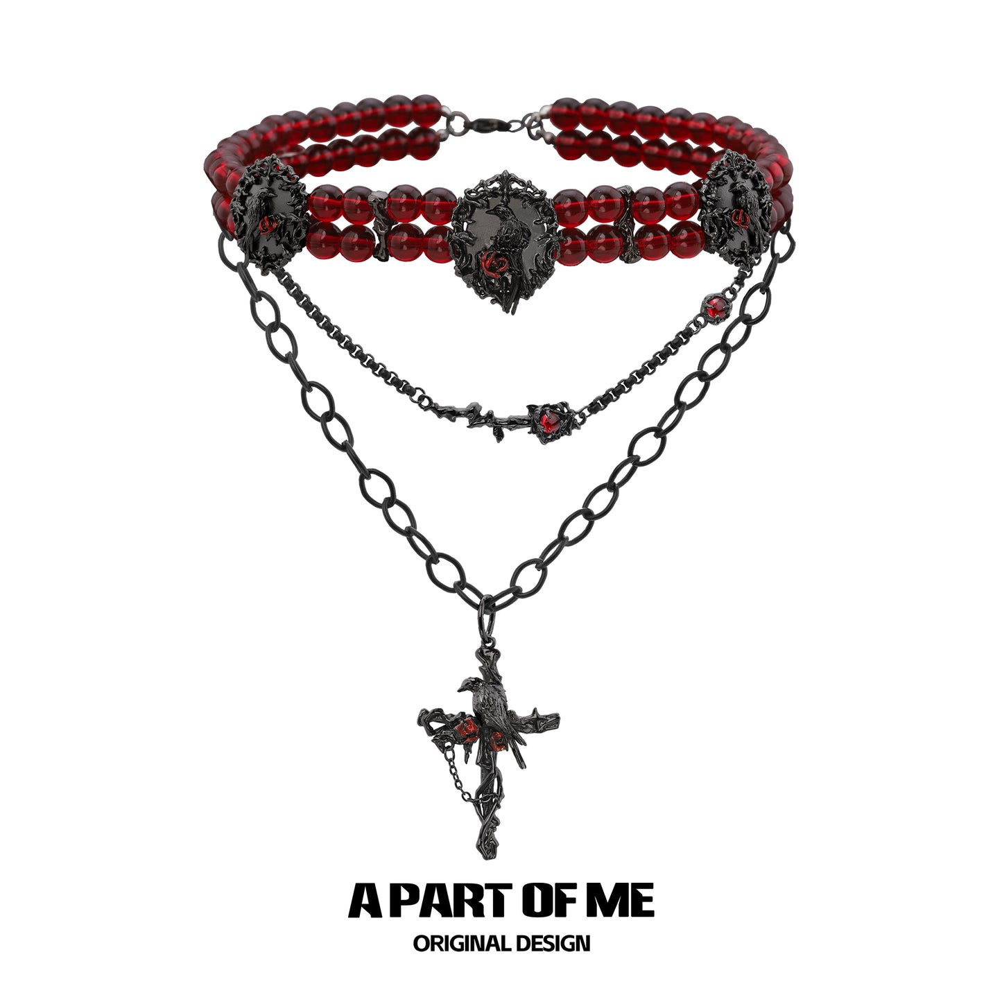 Hell Raven Messenger Necklace