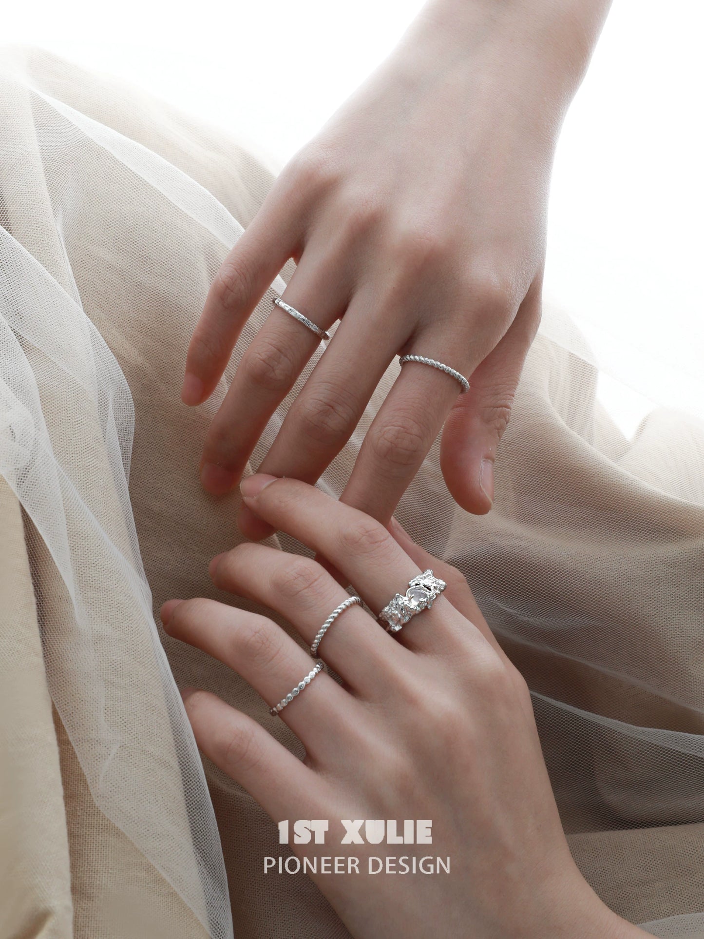 Eternal Frost White Agate Ring