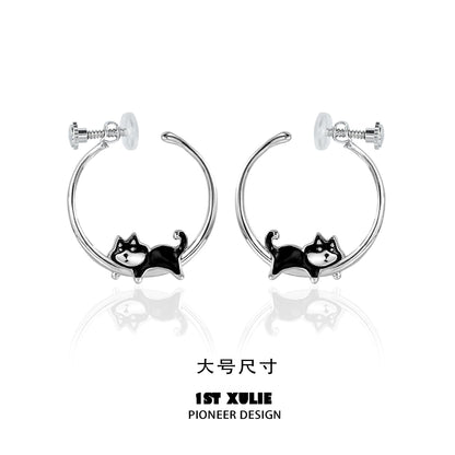 Cute Cool Running Puppy Earrings