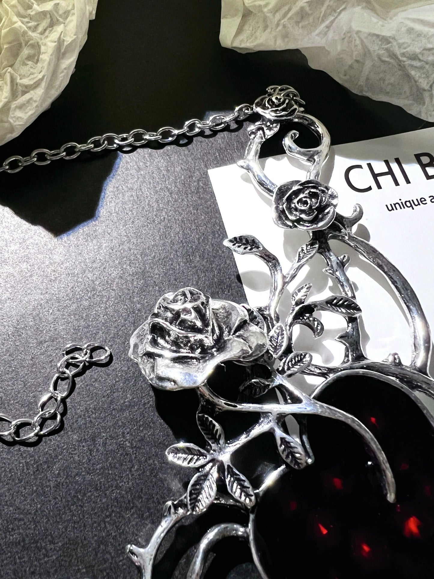 "Heart of Thorns" Dark Goth Necklace