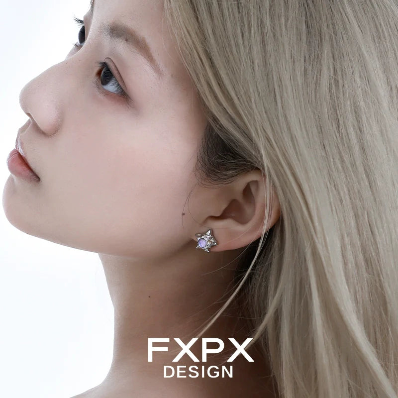 FXPX Y2K star earrings featuring a delicate star design for a trendy look