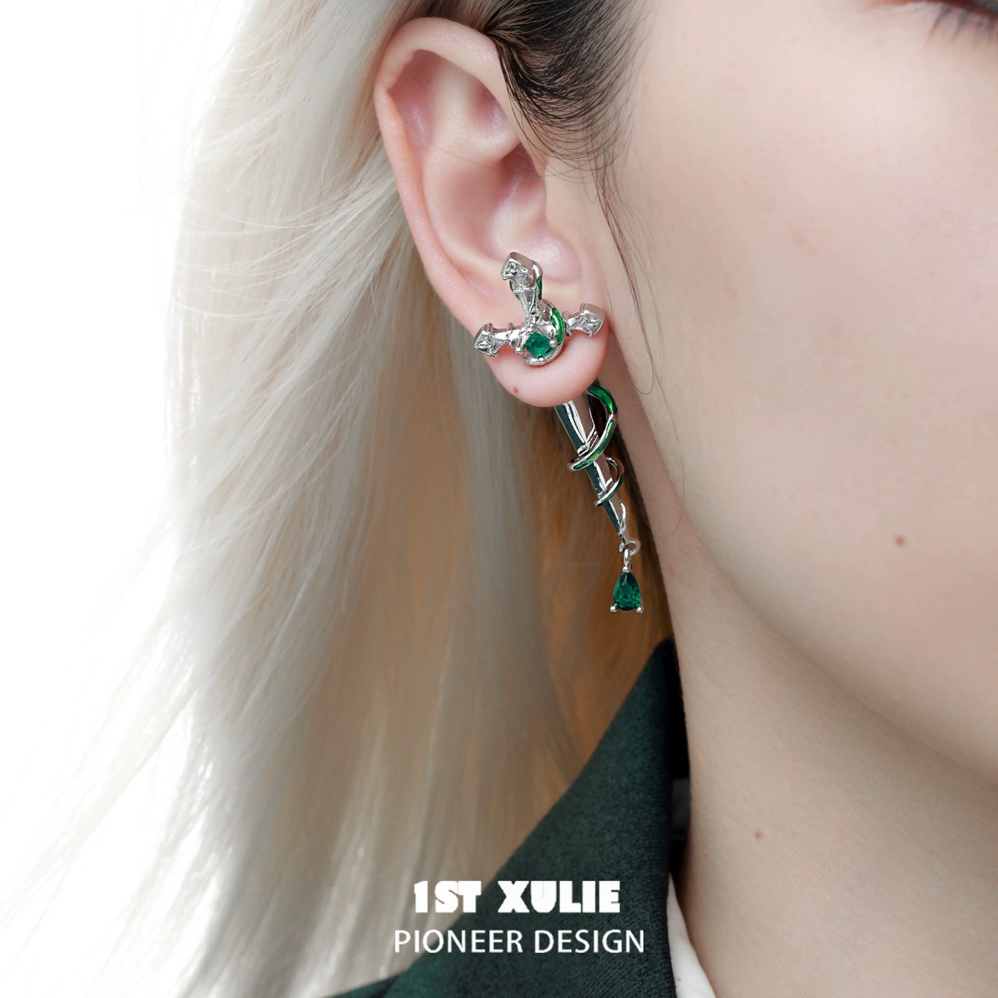 Slytherin’s Curse Cross Earrings