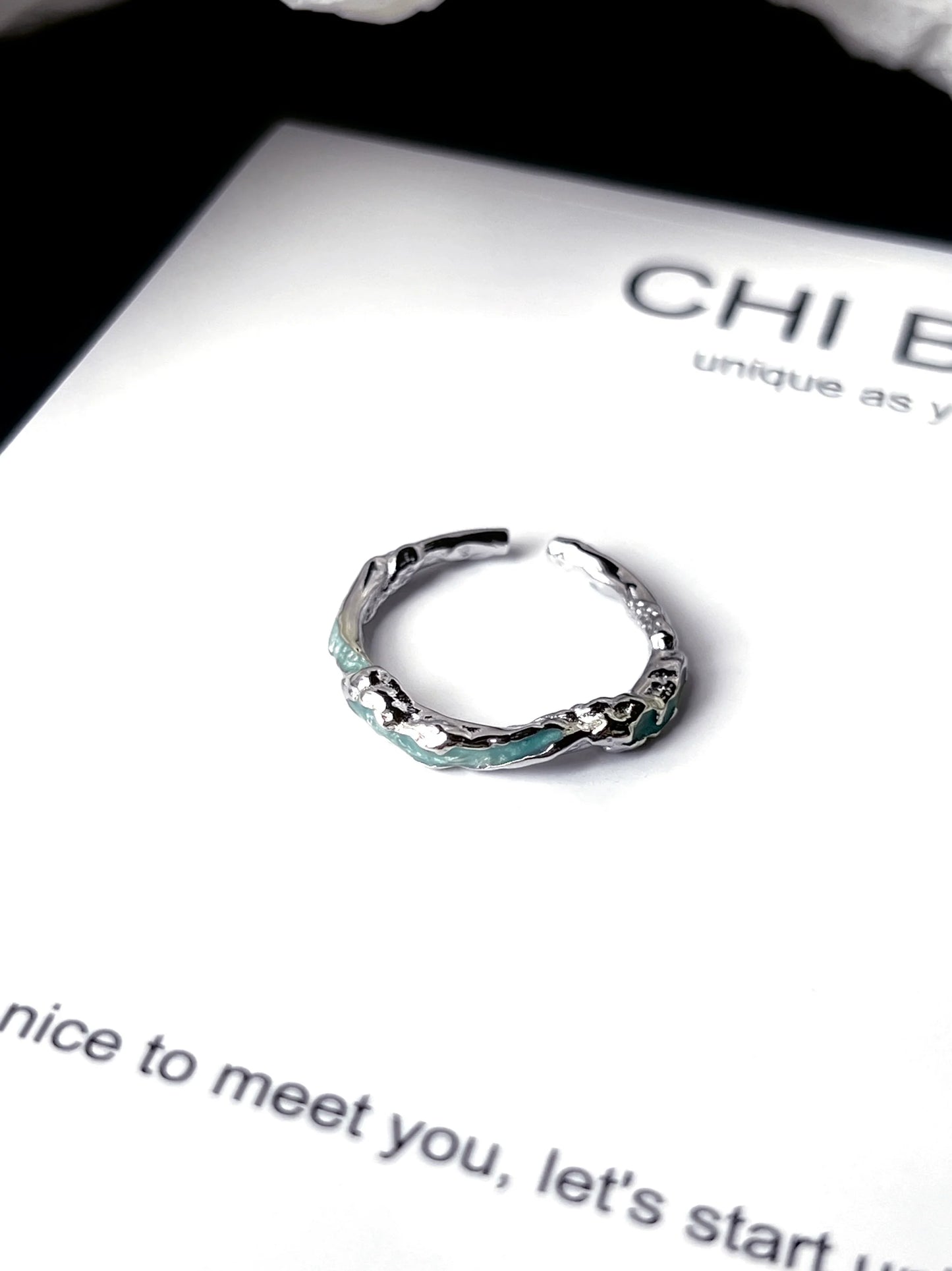 "River of Freedom" Blue Ring