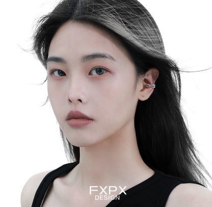 Cyber Mech Silver Earrings