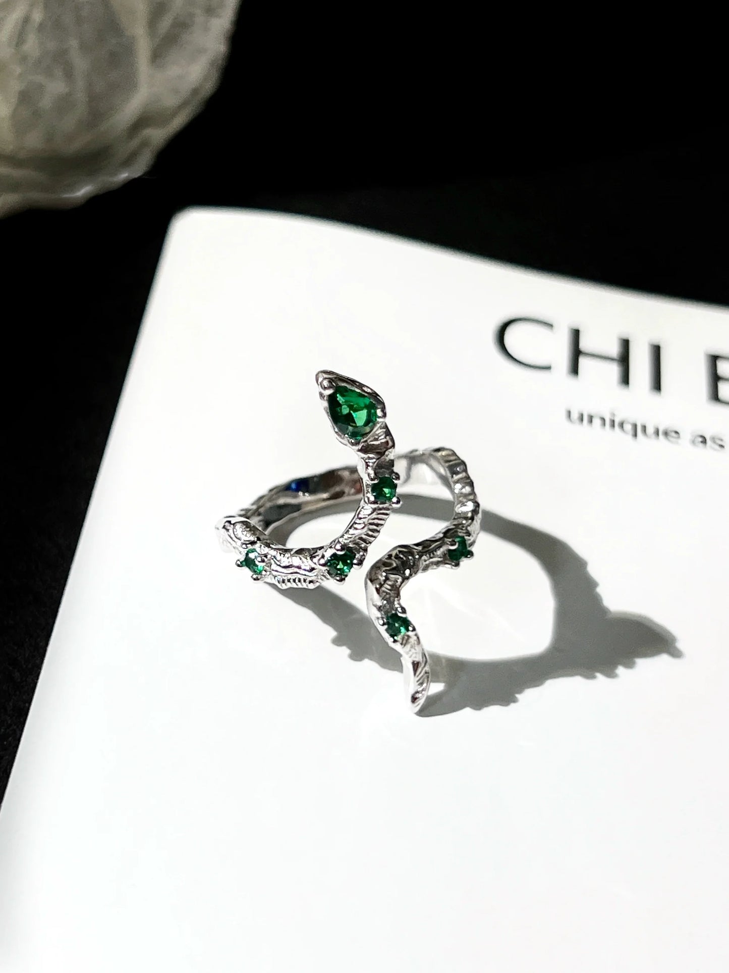 "Slytherin Snake" Wrap Ring