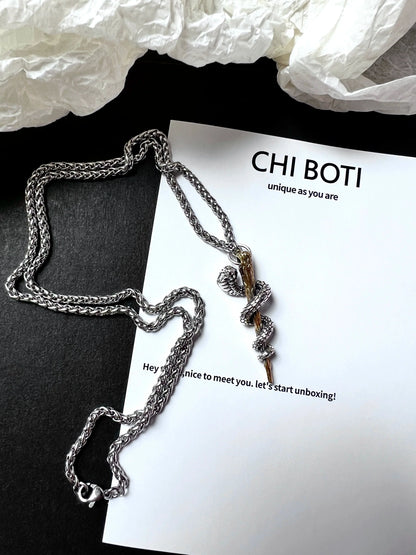"Snake Curse Scepter" Goth Necklace