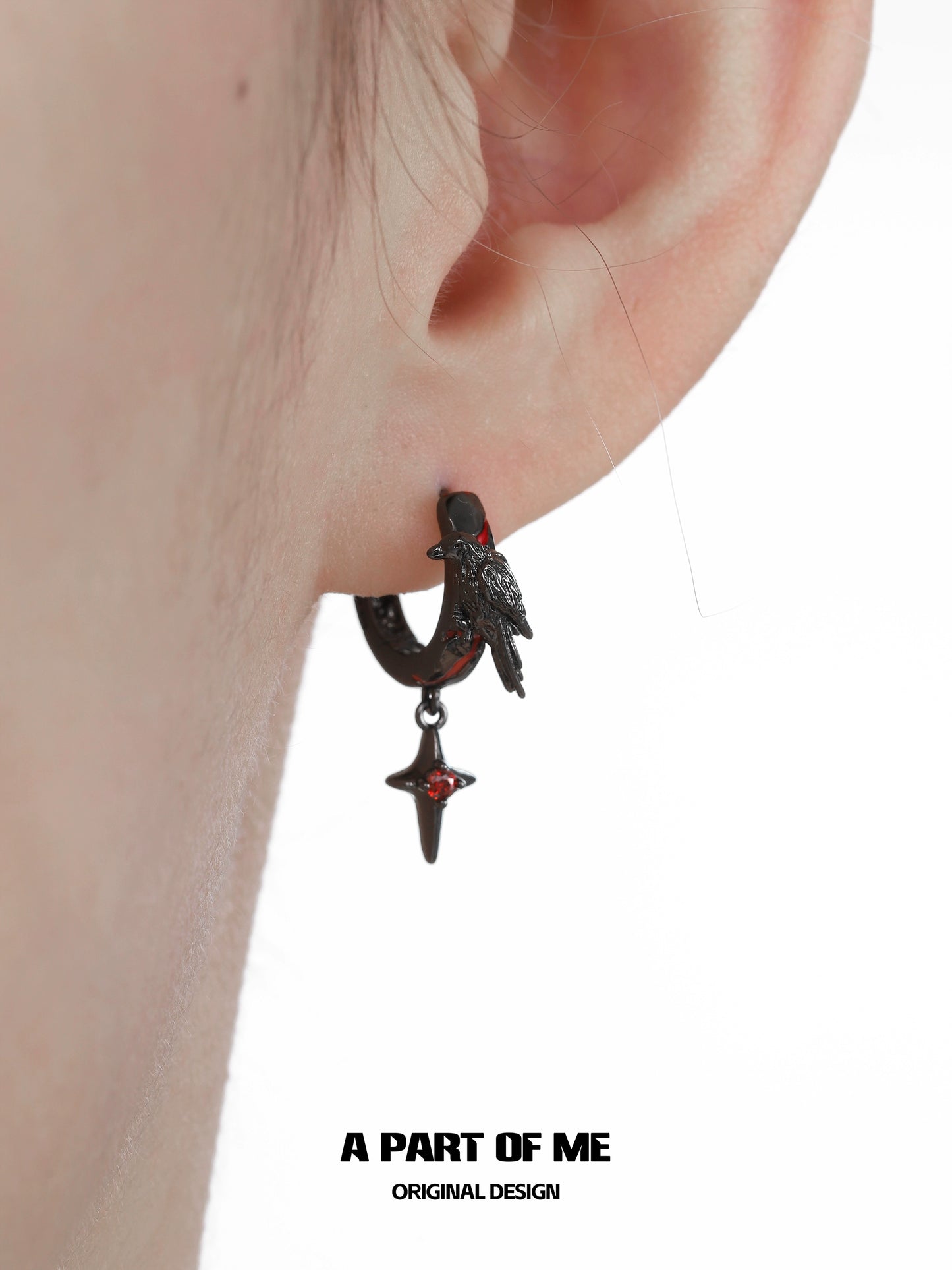 Bloodstained Crow Earrings