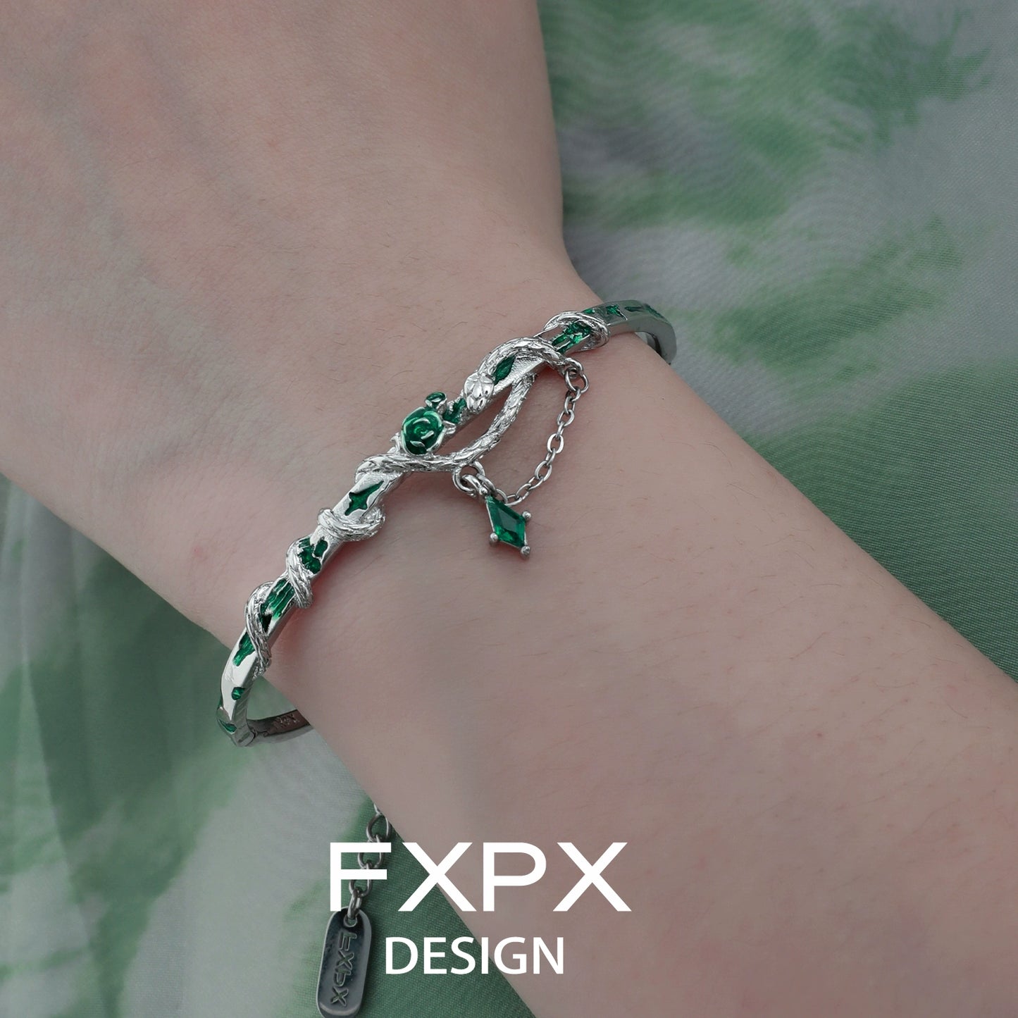 Gothic Dark Rose Snake Bracelet