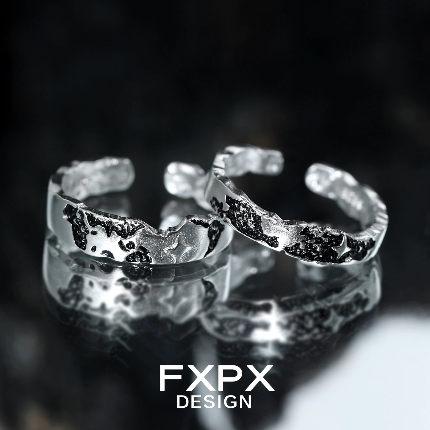 Star Puzzle Couple Rings