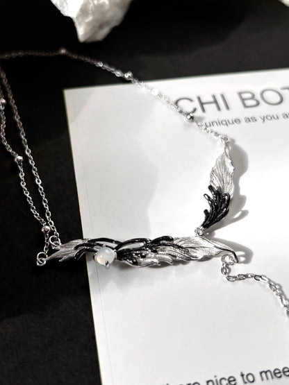 "Night Feather" Gothic Necklace