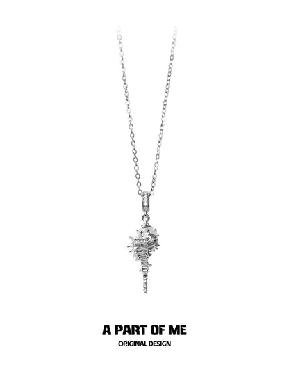 Golden Conch Pendant Necklace