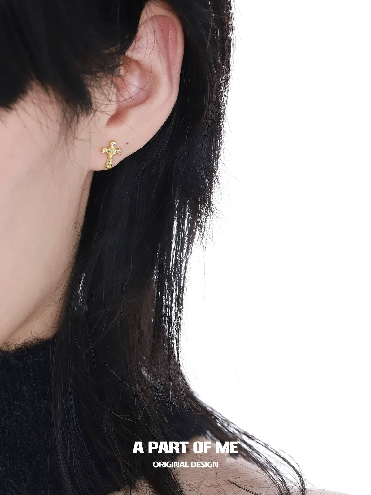 Colored Zircon Cross Earrings