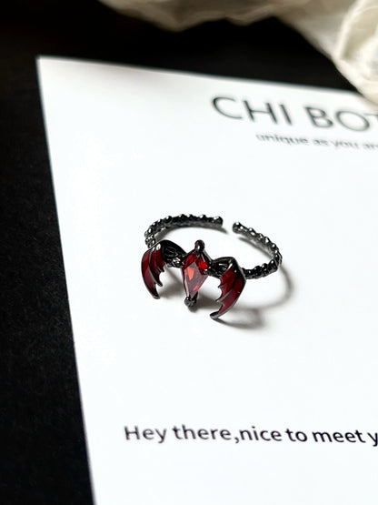 "Dragon Shadow" Red Zircon Ring