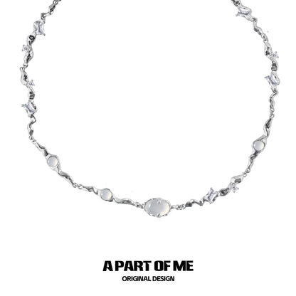 Dawn Moonlight Agate Necklace