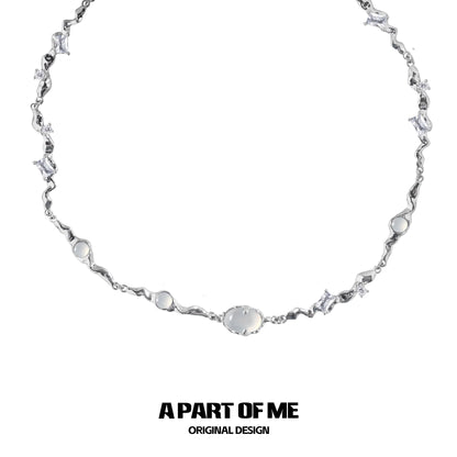 Dawn Moonlight Agate Necklace