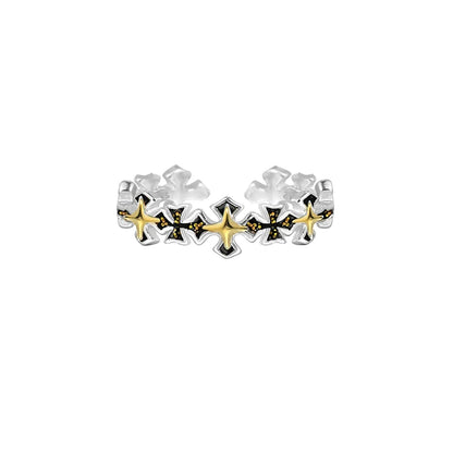 Retro Black Gold Ring