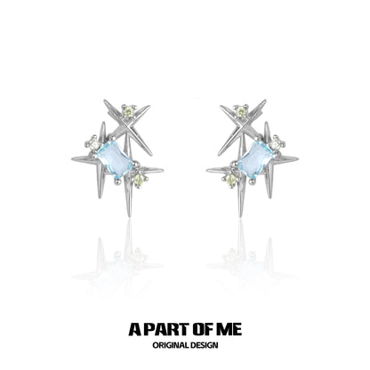 Vibrant Rainbow Star Stud Earrings