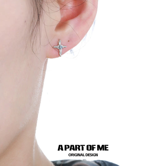 Deep Sea Star Zircon Stud Earrings