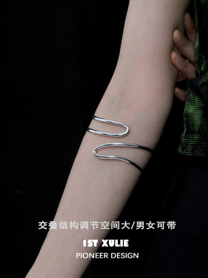 Y2K Slytherin Snake Adjustable Arm Bracelet
