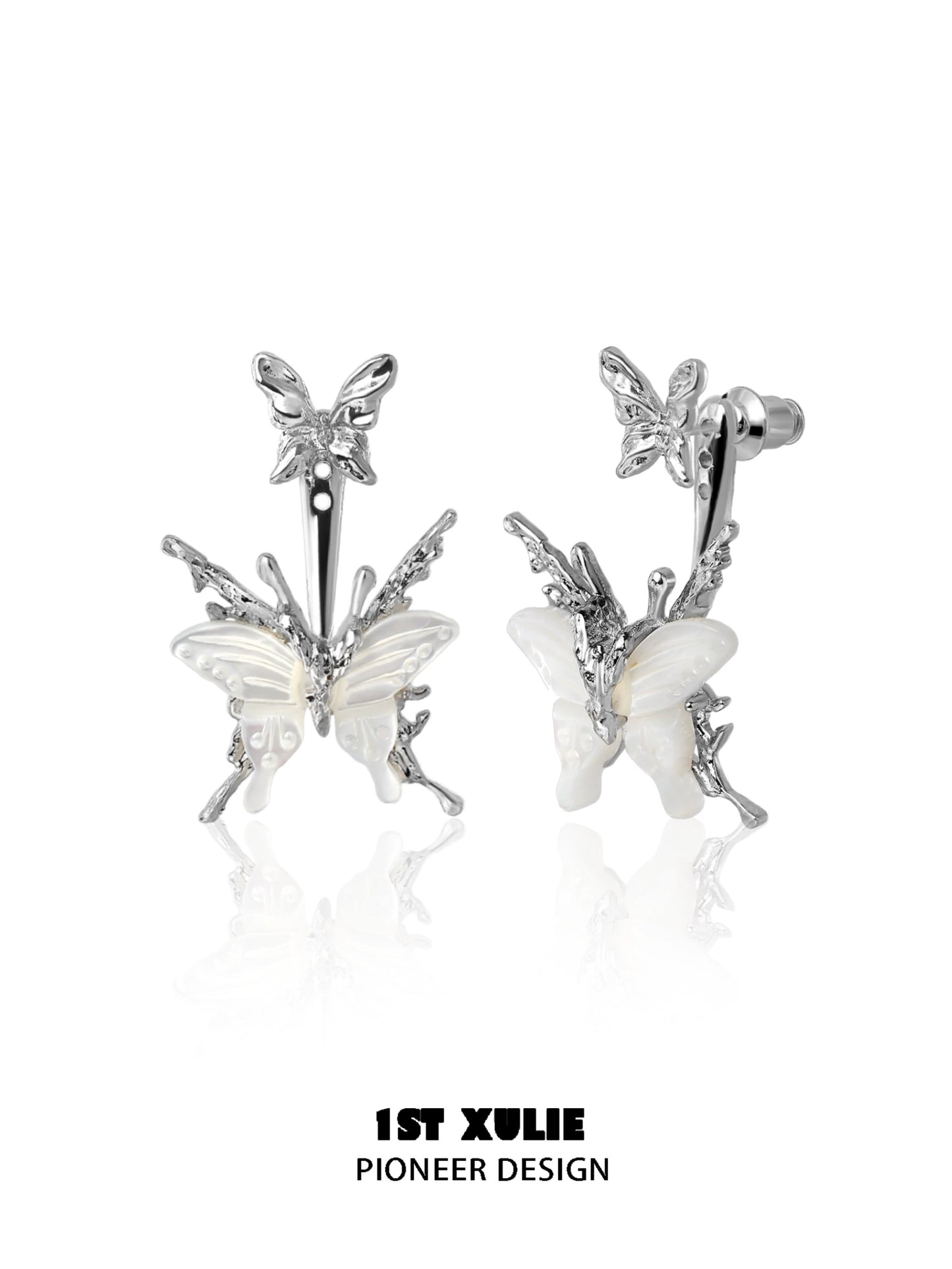 Futuristic Mechanical Butterfly Earrings