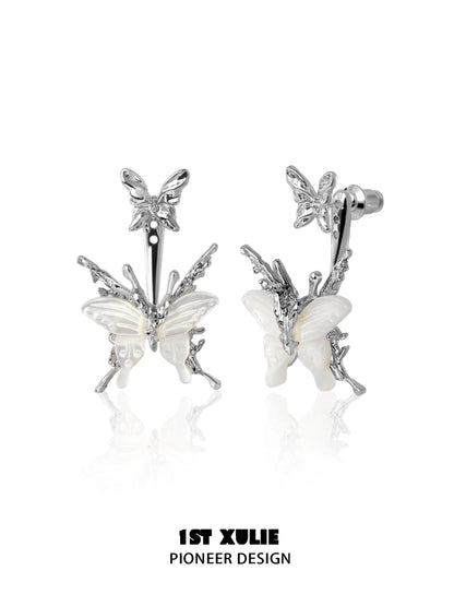 Futuristic Mechanical Butterfly Earrings