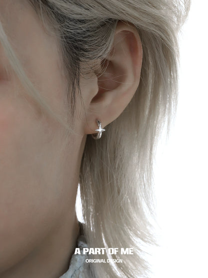 Neutral Tetragonal Star Earrings