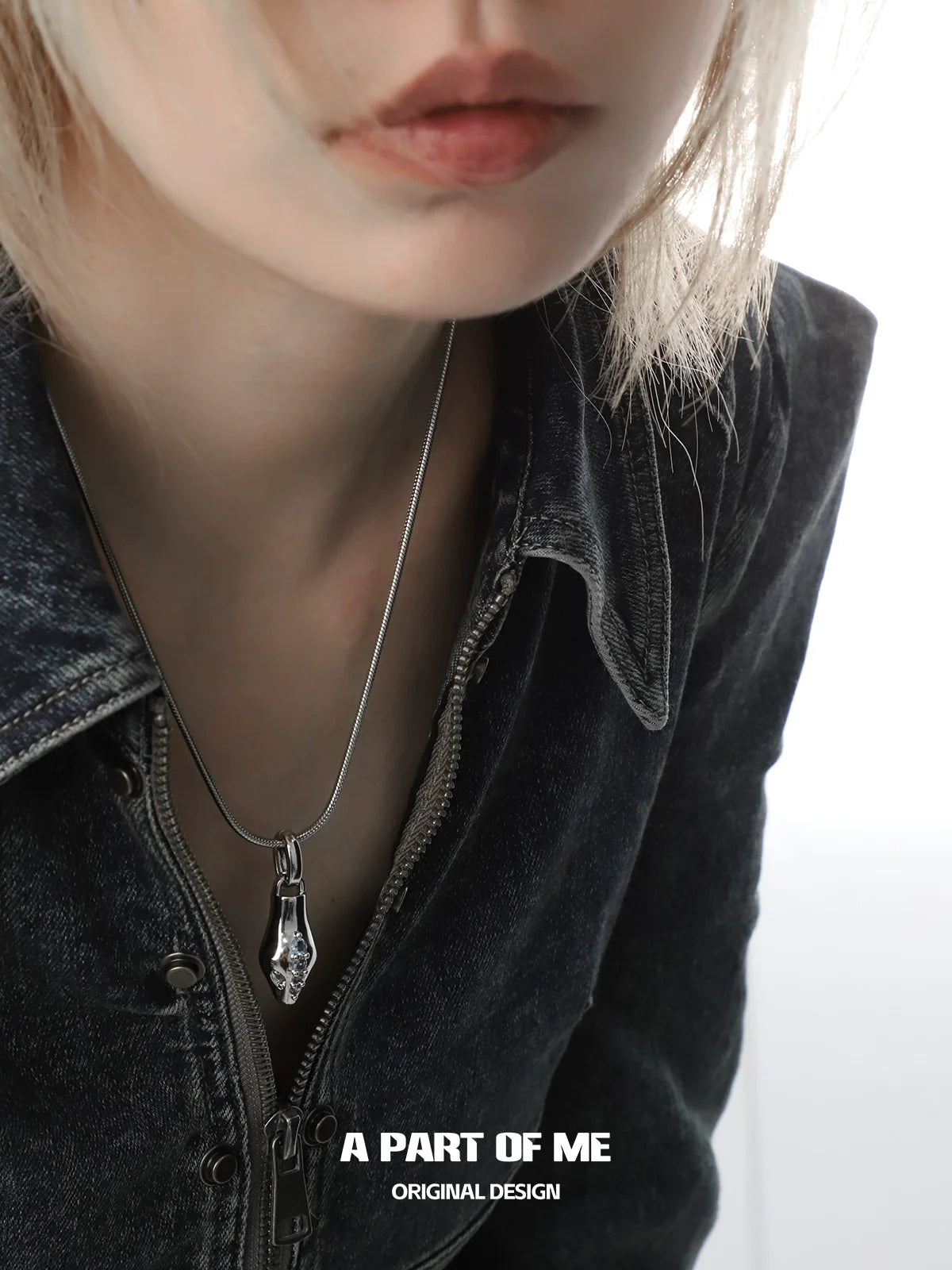 Stacked Blue Snake Necklace