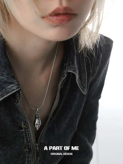 Stacked Blue Snake Necklace
