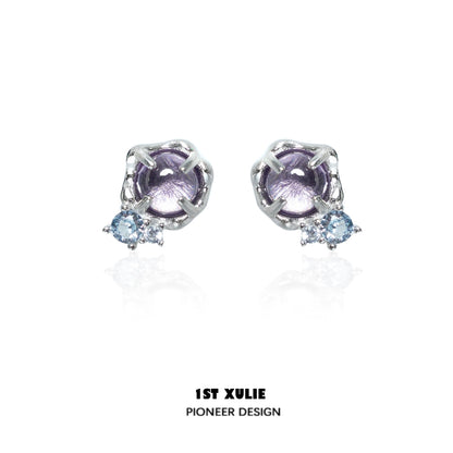Mystic Amethyst Zircon Earrings