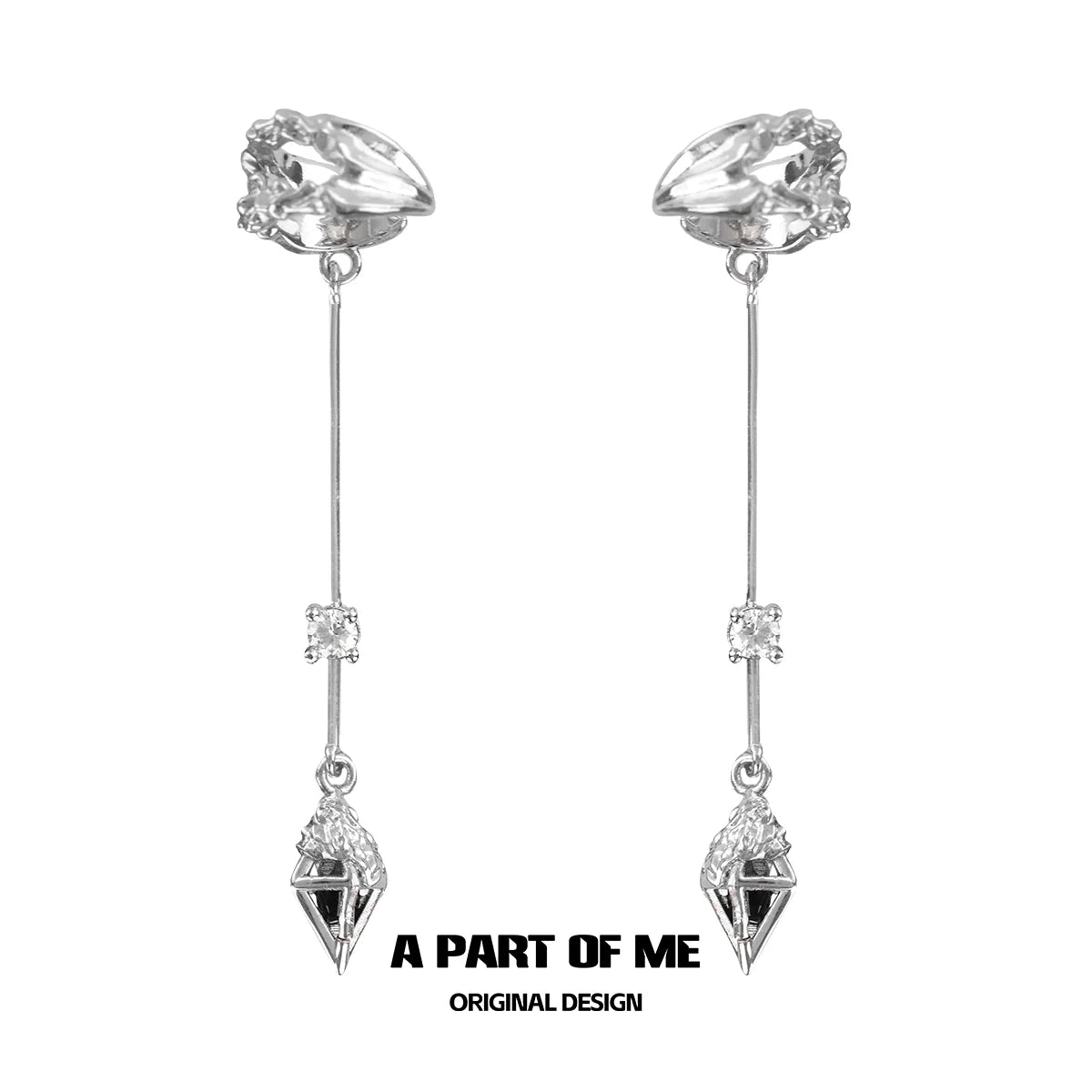 Divine Arrow Drop Ear Cuffs