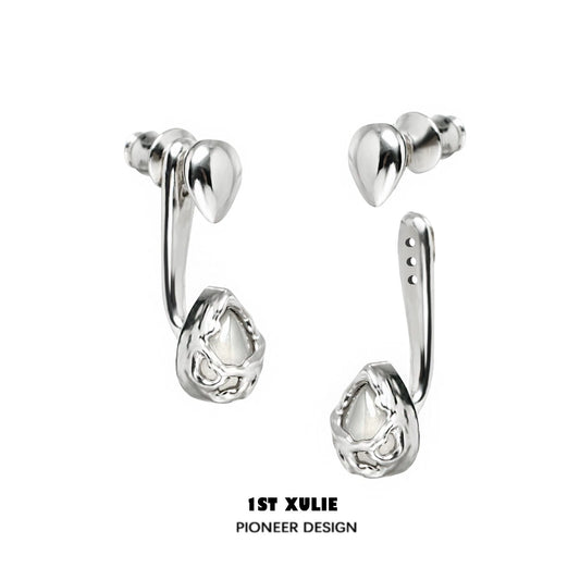 Moonlit Agate Water Dew Earrings