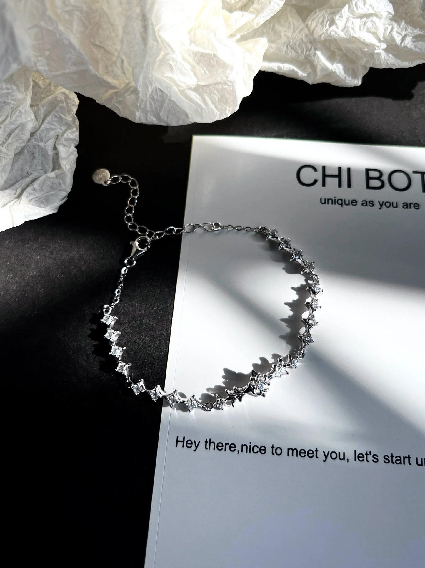 "Starry Night Iris" Zircon Bracelet