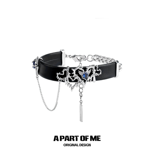 Thorned Heart Punk Bracelet