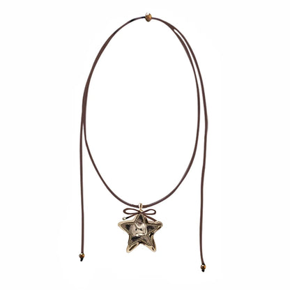 Graffiti Cat Star Necklace