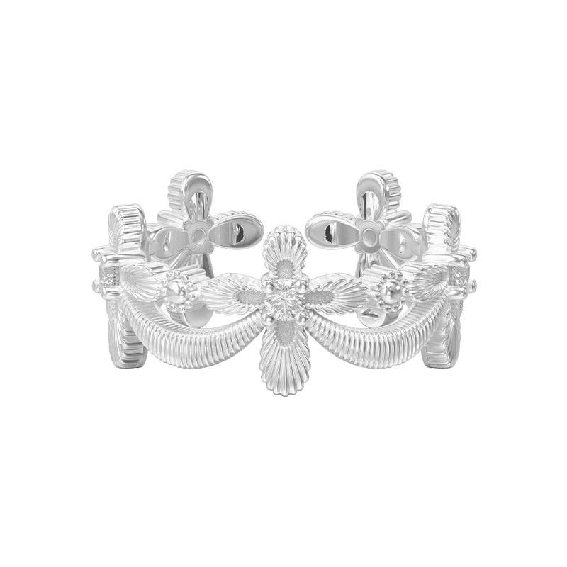 Life Pact Shimmer Cross Ring