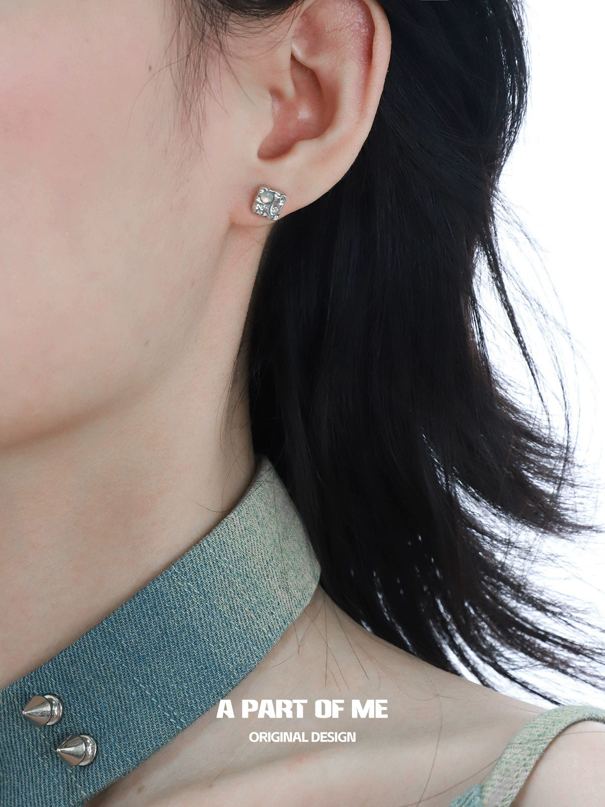 Square Aurora Stud Earrings