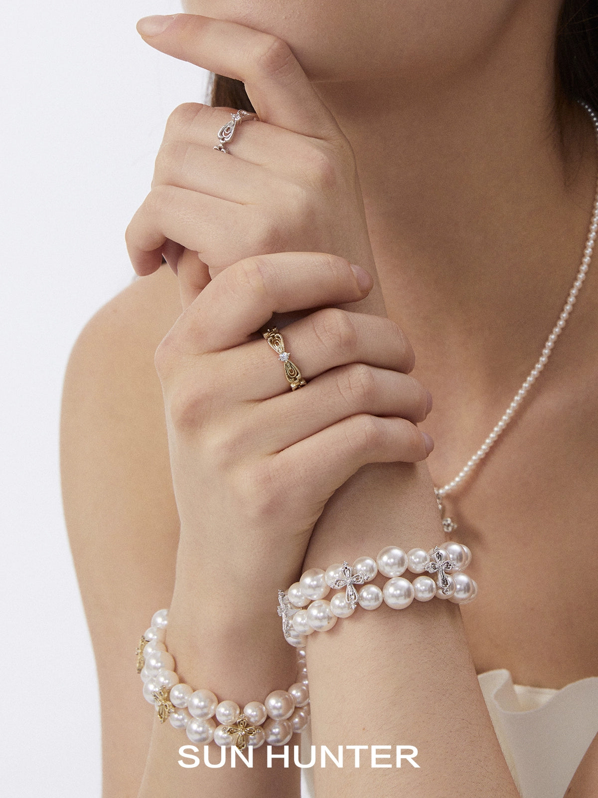 Lace Shimmer Love Ring