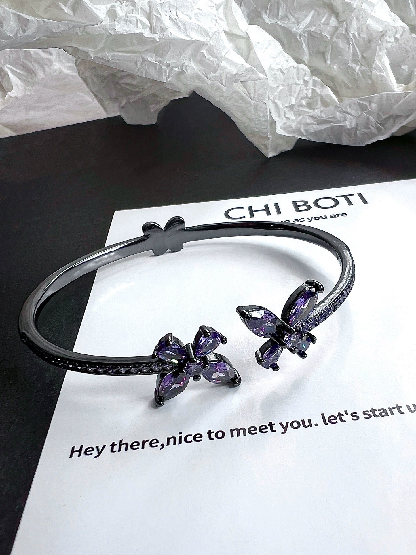 "Shadow Purple Butterfly" Dream Bracelet