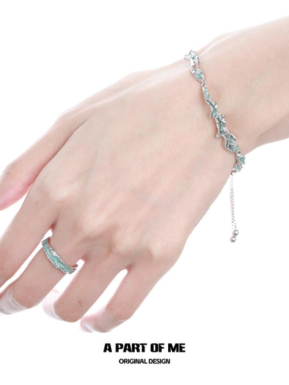 Clear Mint Epoxy Bracelet