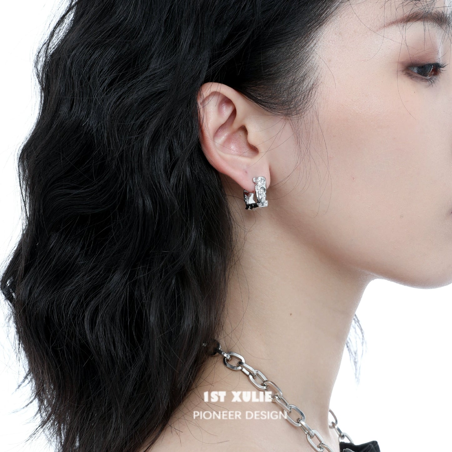 Frosted Textured Geometric Earrings