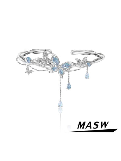 Ice Blue Butterfly Bracelet