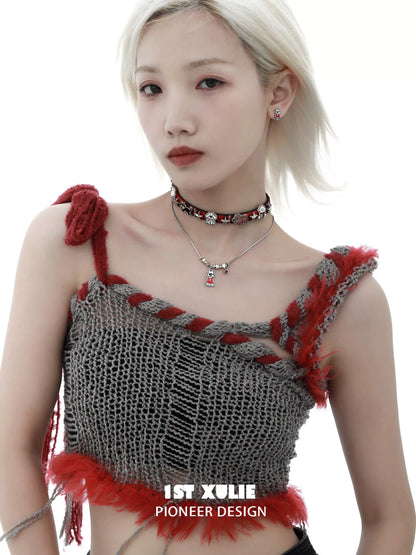 Y2K Playful Pup Red Necklace