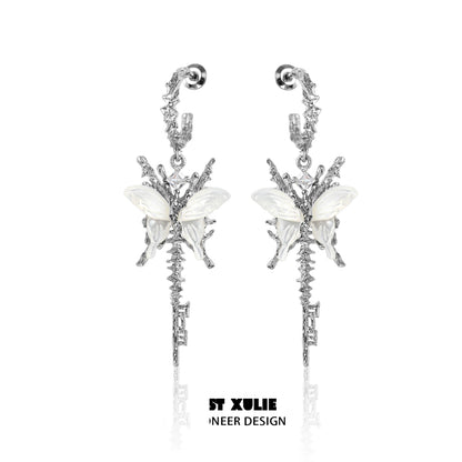 Butterfly Tassel Shell Earrings