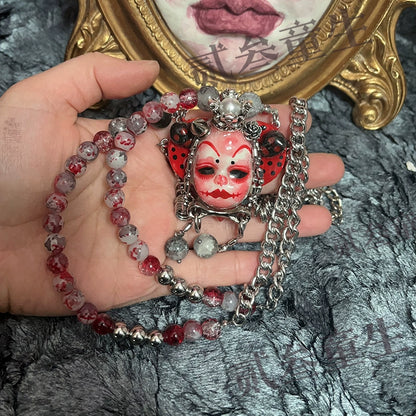 Necklaces-Ersan Tongsheng Original Handmade Heavy Industry Punk Doll Necklace Metal Niche Design Necklace
